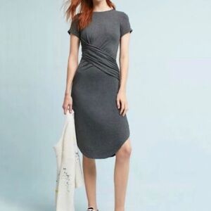 Anthropologie Jersey Ruched Dress long sleeve but fits like the short sleeve
